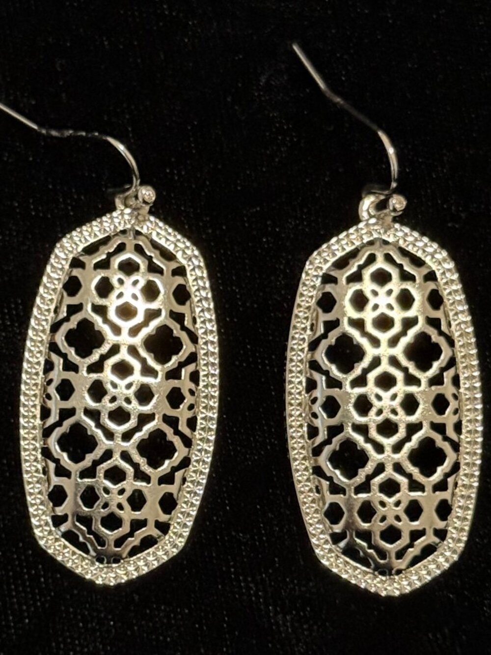 Kendra Scott Elle Filigree Drop Earrings - Rhodium Silver